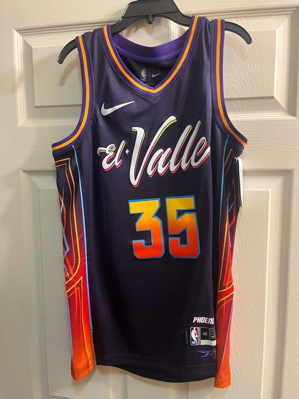 Kevin Durant Phoenix Suns #35 El Valle City Edition Nike Swingman Jersey Size 40